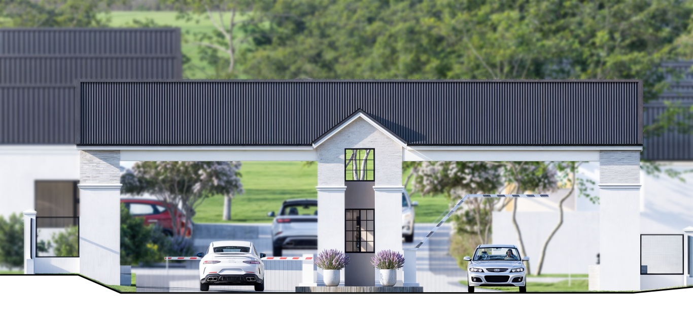 Estate Entrance Gate Side View